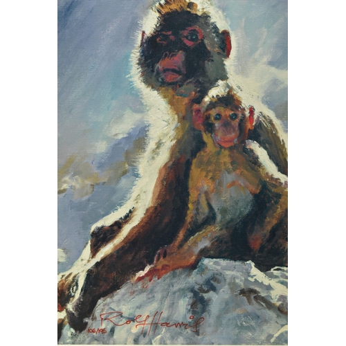 320 - ROLF HARRIS (AUSTRALIA 1930-2023) 'BACKLIT BABOONS - GIBRALTAR', a signed limited edition print on b... 