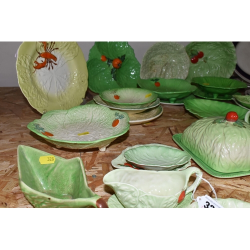 328 - A QUANTITY OF VEGETABLE THEMED NOVELTY KITCHENWARE FROM NAMED MANUFACTURERS to include Crown Devon, ... 