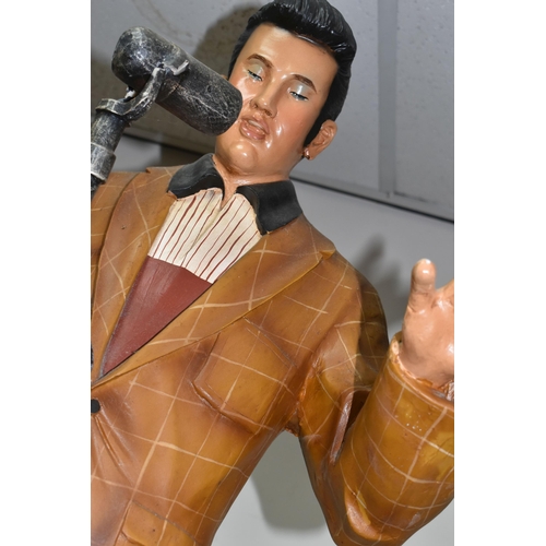 335 - A LARGE COMPOSITE FLOOR STANDING FIGURE OF AN ELVIS STYLE FIGURE, A.L.D designed by Jacobs, height 8... 