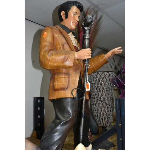 335 - A LARGE COMPOSITE FLOOR STANDING FIGURE OF AN ELVIS STYLE FIGURE, A.L.D designed by Jacobs, height 8... 