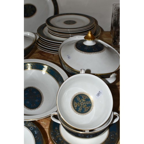 342 - A GROUP OF ROYAL DOULTON 'CARLYLE' PATTERN DINNERWARE, comprising two covered tureens (one lid is ba... 