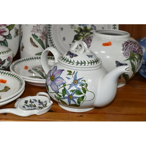 353 - A QUANTITY OF PORTMEIRION 'BOTANIC GARDEN' DESIGN  KITCHENWARE, comprising four dinner plates (marke... 