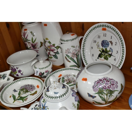 353 - A QUANTITY OF PORTMEIRION 'BOTANIC GARDEN' DESIGN  KITCHENWARE, comprising four dinner plates (marke... 