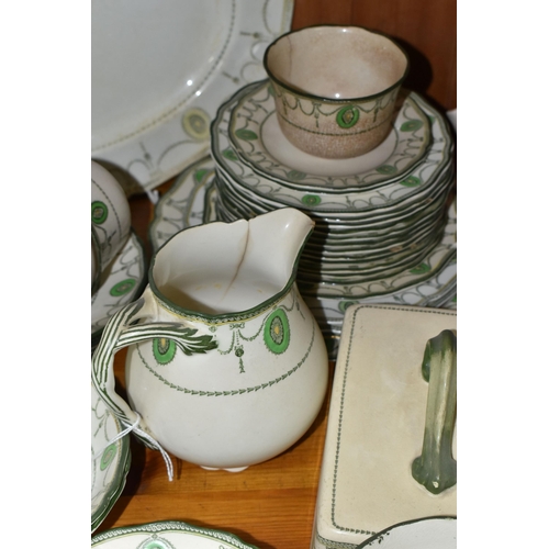 354 - A GROUP OF ROYAL DOULTON 'COUNTESS' PATTERN DINNERWARE TOGETHER WITH POOLE POTTERY TWIN-TONE COFFEE ... 