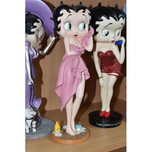 428 - A GROUP OF FOUR RESIN BETTY BOOP FIGURES, 'Westerland Figures', comprising 'Betty Walking Pudgy', 'B... 