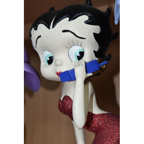 428 - A GROUP OF FOUR RESIN BETTY BOOP FIGURES, 'Westerland Figures', comprising 'Betty Walking Pudgy', 'B... 