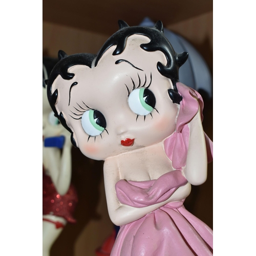 428 - A GROUP OF FOUR RESIN BETTY BOOP FIGURES, 'Westerland Figures', comprising 'Betty Walking Pudgy', 'B... 