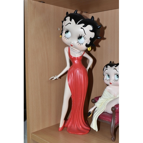 429 - FOUR RESIN BETTY BOOP FIGURES, 'Westerland' comprising 'Betty in the Bubble Bath', 'Betty on Chaise ... 