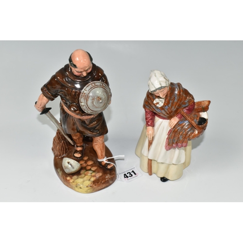 431 - TWO ROYAL DOULTON FIGURES, comprising 'Friar Tuck' HN2143 and 'Grandma' HN2052 (2) (Condition Report... 