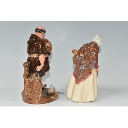 431 - TWO ROYAL DOULTON FIGURES, comprising 'Friar Tuck' HN2143 and 'Grandma' HN2052 (2) (Condition Report... 