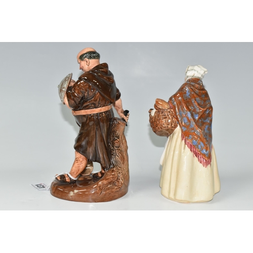 431 - TWO ROYAL DOULTON FIGURES, comprising 'Friar Tuck' HN2143 and 'Grandma' HN2052 (2) (Condition Report... 