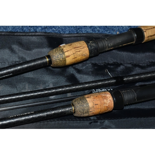 445 - A DRENNAN ACOLYTE  ULTRA 15FT FLOAT ROD, together with the bottom two sections of a 14ft Drennan Aco... 