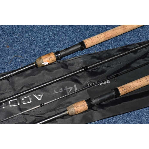 445 - A DRENNAN ACOLYTE  ULTRA 15FT FLOAT ROD, together with the bottom two sections of a 14ft Drennan Aco... 