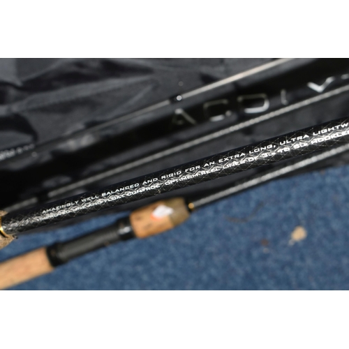 445 - A DRENNAN ACOLYTE  ULTRA 15FT FLOAT ROD, together with the bottom two sections of a 14ft Drennan Aco... 