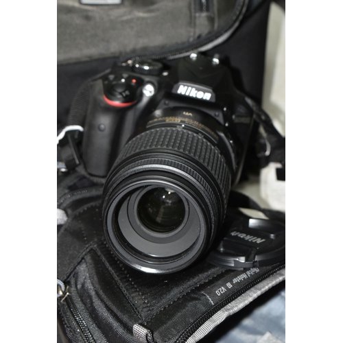 449 - NIKON PHOTOGRAPHIC EQUIPMENT ETC, to include a Nikon D3400 DSLR camera body, a Nikon 55-300mm f4.5-5... 