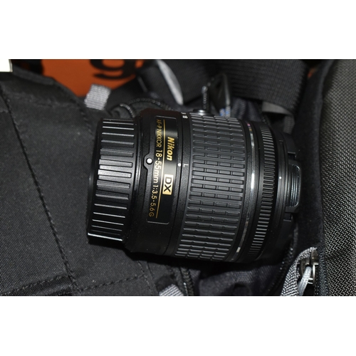 449 - NIKON PHOTOGRAPHIC EQUIPMENT ETC, to include a Nikon D3400 DSLR camera body, a Nikon 55-300mm f4.5-5... 