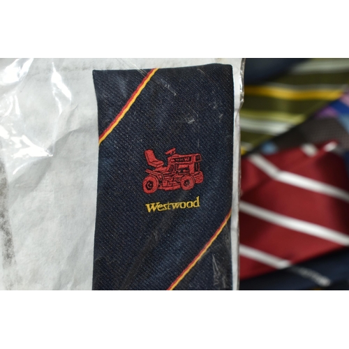 450 - A BOX OF ASSORTED TIES, to include Rolls Royce, cricket, Guinness, assorted unbranded etc, over sixt... 