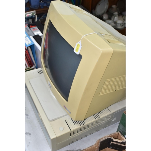 460 - AMSTRAD PC1640 COMPUTER, MONITOR AND SOFTWARE, computer is untested as the computer lacks a power ca... 