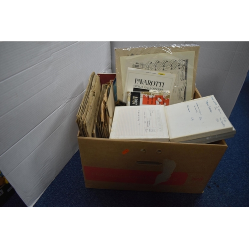 476 - A BOX OF THEATRE PROGRAMMES, EPHEMERA, FILM REELS AND MAGIC INTEREST, to include a small collection ... 