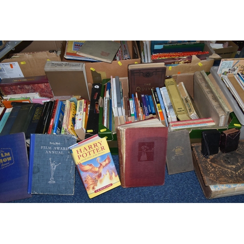 503 - SIX BOXES OF BOOKS, over one hundred and twenty books, some antiquarian, to include an 1855 family B... 