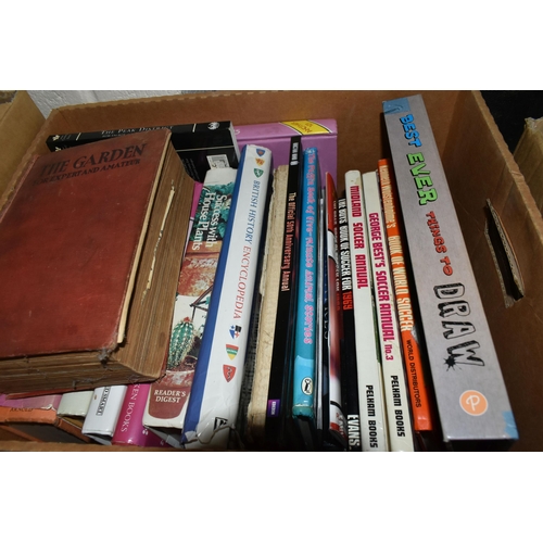 503 - SIX BOXES OF BOOKS, over one hundred and twenty books, some antiquarian, to include an 1855 family B... 