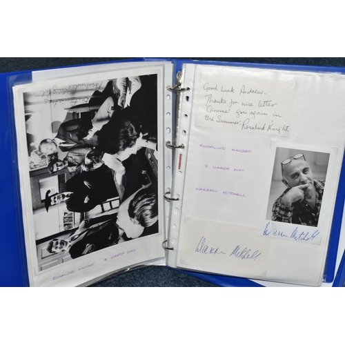 512 - PHOTOGRAPH / AUTOGRAPH ALBUMS, Two Albums containing 180 photographs, photocards, compliment slips a... 