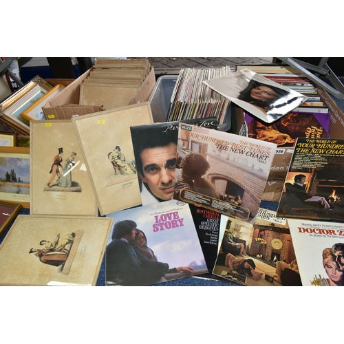 FOUR BOXES AND LOOSE LPS AND PICTURES, the LPs to include classical ...