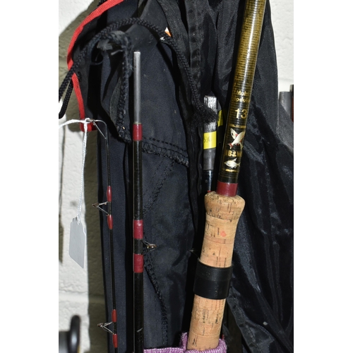 530 - SIX ASSORTED COURSE FISHING RODS, comprising a Daiwa13ft Tournament Match rod, Daiwa Emblem 12ft 2 3... 