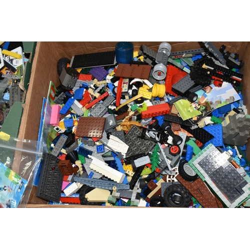 552 - A QUANTITY OF ASSORTED LOOSE MODERN LEGO ITEMS, to include minifigures and assorted Mixels, Pirates,... 