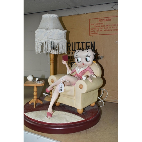 568 - A BOXED BETTY BOOP 'BETTY RESTING WITH LAMP' FIGURAL TABLE LAMP, by King Features Syndicate Inc/Flei... 