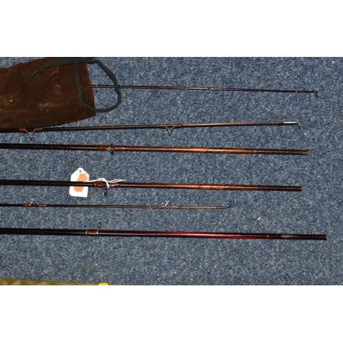 576 - THREE TWO PIECE FLY RODS, comprising a Normark 11ft model GMF1322 7/8 weight rod, two unbranded 7/8 ... 