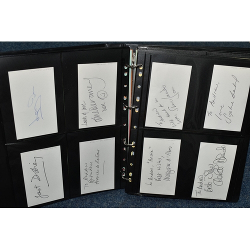 602 - AUTOGRAPHS, One Ring-Bound Album containing the signatures of 170 Film, TV and Media Personalities, ... 