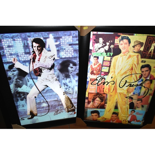 631 - ELVIS PRESLEY MEMORABILIA TO INCLUDE COLLECTORS DISCS ETC, framed discs comprise Blue Hawaii, Jailho... 