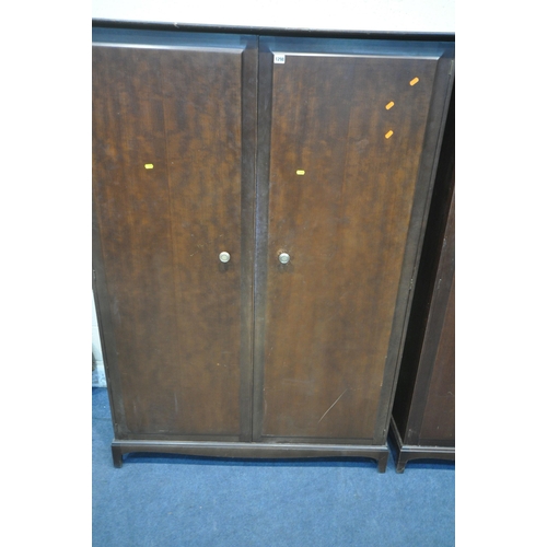 1298 - A STAG MINSTREL FOUR PIECE BRDROOM SUITE, comprising a large double door wardrobe, 129cm x depth 59c... 