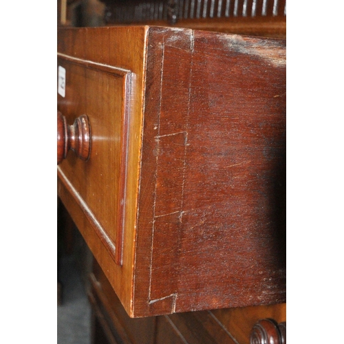 1325 - A LATE 20TH CENTURY MAHOGANY SIDEBOARD, with a raised back, fitted with double cupboard doors, flank... 