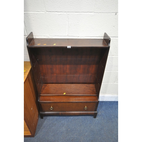 1327 - A STAG MINSTREL FOUR TIER OPEN BOOKCASE, with a single drawer, width 79cm x depth 31cm x height 112c... 