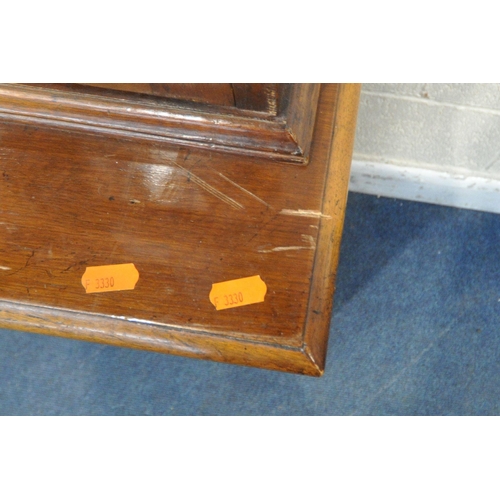 1344 - A LATE 20TH CENTURY MAHOGANY WALL CABINET, with four astragal glazed doors, atop a base with four cu... 