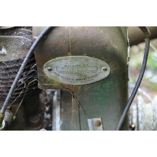 1011 - JOHN ALLEN AND SONS LTD, OXFORD, A CAST IRON PETROL POWERED PLOUGH, machine number 110263 (condition... 