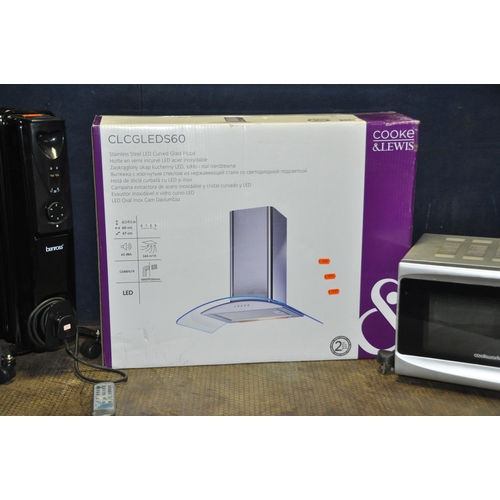 1062 - A COOKE AND LEWIS CCGLEDS60 STAINLESS STEEL COOKER HOOD brand new sealed in box, a Sharp Hi-Fi (CD d... 