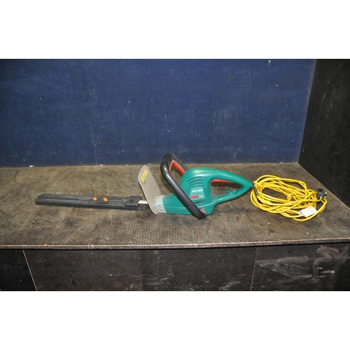 1063 - A PARKSIDE PHS550/3 ELECTRIC HEDGE TRIMMER with blade guard (PAT pass and working)