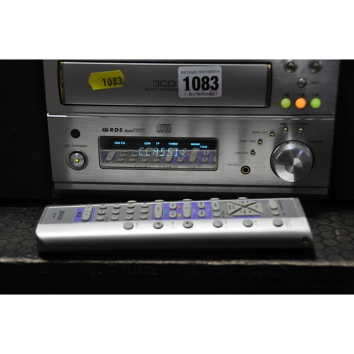 1083 - A DENON UD-M50 CD AUTO CHANGER RECIEVER, a Denon DRR-M30 cassette deck, a pair of Denon SC-M50 speak... 