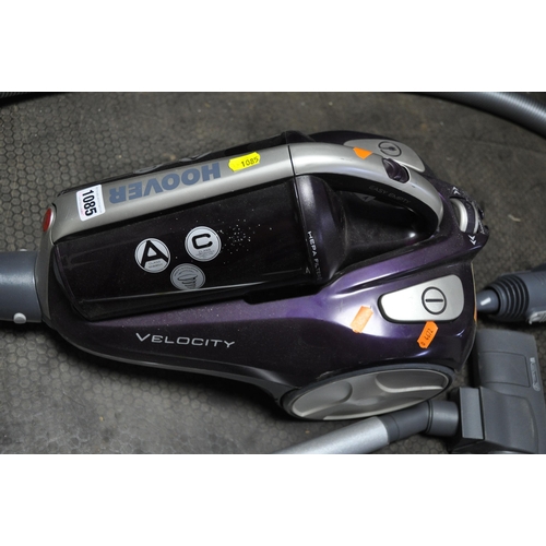 1085 - A HOOVER VELOCITY VACUUM CLEANER (condition report: PAT pass and working, but suction is poor)