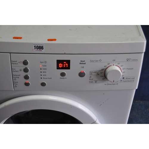 1086 - A BOSCH AVANTIXX 7 VARIOPERFECT WASHING MACHINE, width 60cm x depth 59cm x height 85cm (condition re... 