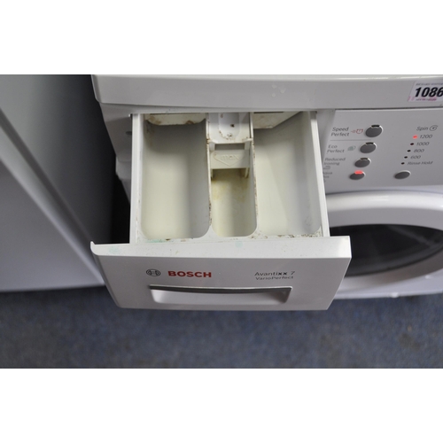 1086 - A BOSCH AVANTIXX 7 VARIOPERFECT WASHING MACHINE, width 60cm x depth 59cm x height 85cm (condition re... 