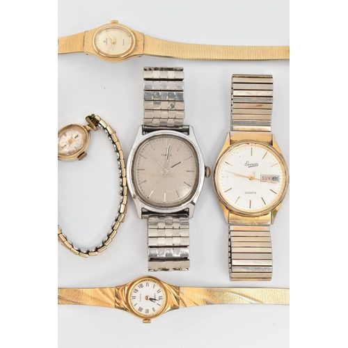 86 - A SELECTION OF WATCHES, to include a ladies manual wind wristwatch, inner case hallmarked 9ct gold L... 