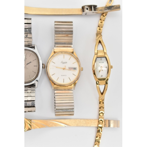 86 - A SELECTION OF WATCHES, to include a ladies manual wind wristwatch, inner case hallmarked 9ct gold L... 