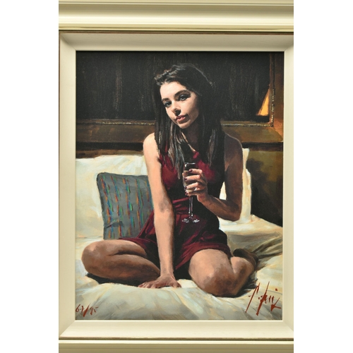 307 - FABIAN PEREZ (ARGENTINA 1967) 'BELLA', a signed limited edition portrait of a female figure sitting ... 