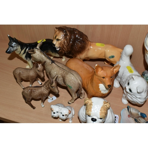 A COLLECTION OF BESWICK ANIMALS, comprising a large owl model No. 1045 ...