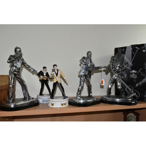 353 - FIVE LEONARDO COLLECTION 'ELVIS PRESLEY' FIGURES, comprising three 'Silver Dreams' figures of the si... 