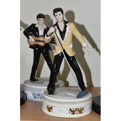 353 - FIVE LEONARDO COLLECTION 'ELVIS PRESLEY' FIGURES, comprising three 'Silver Dreams' figures of the si... 